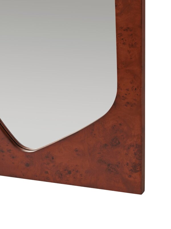 Ferm Living Folia mirror, large, dark stained burl veneer, extra image