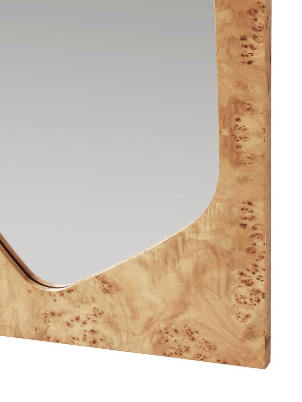 Ferm Living Folia mirror, large, natural burl veneer, extra image