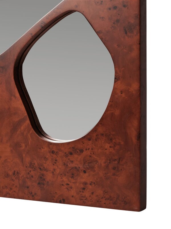 Ferm Living Folia mirror, medium, dark stained burl veneer, extra image
