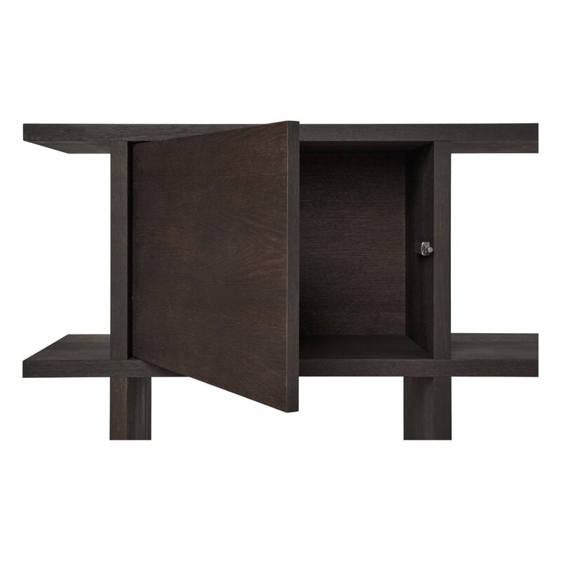 Ferm Living Kona bookcase cabinet insert, dark-stained oak, extra image
