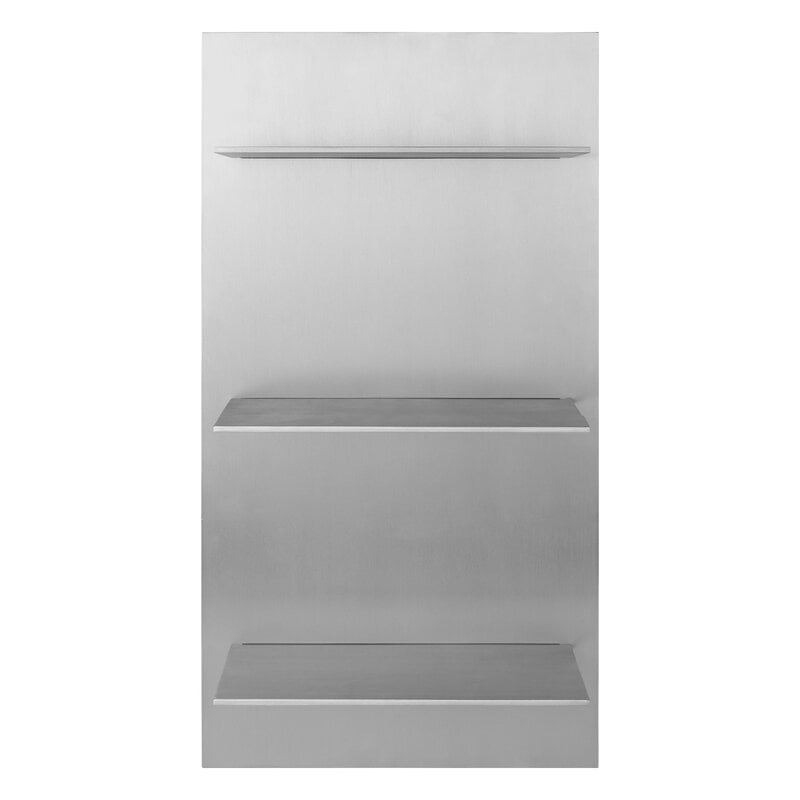 Ferm Living Lager wall shelf, triple, small, aluminium, extra image