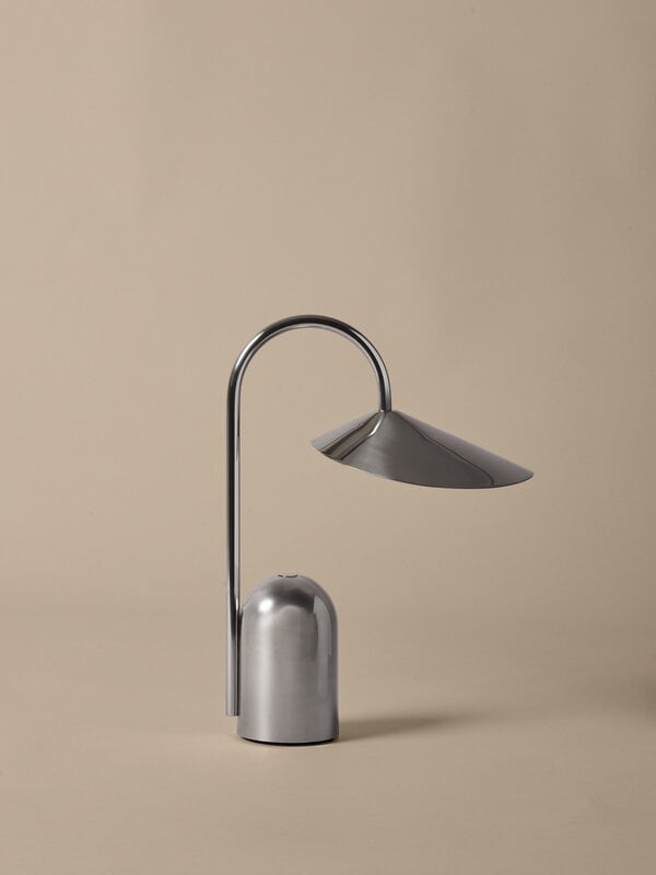 Ferm Living Lampe portable Arum, acier inoxydable, image extra