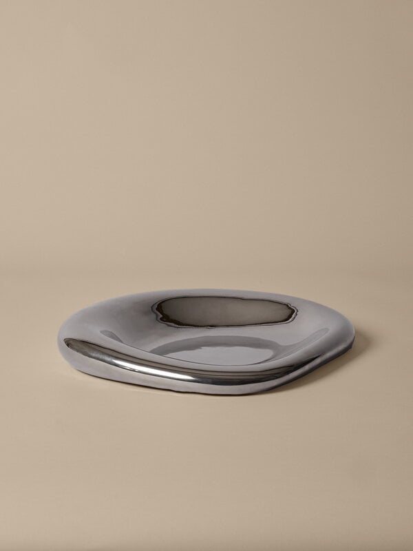 Ferm Living Bellure centerpiece, 35 cm, silver, view 3