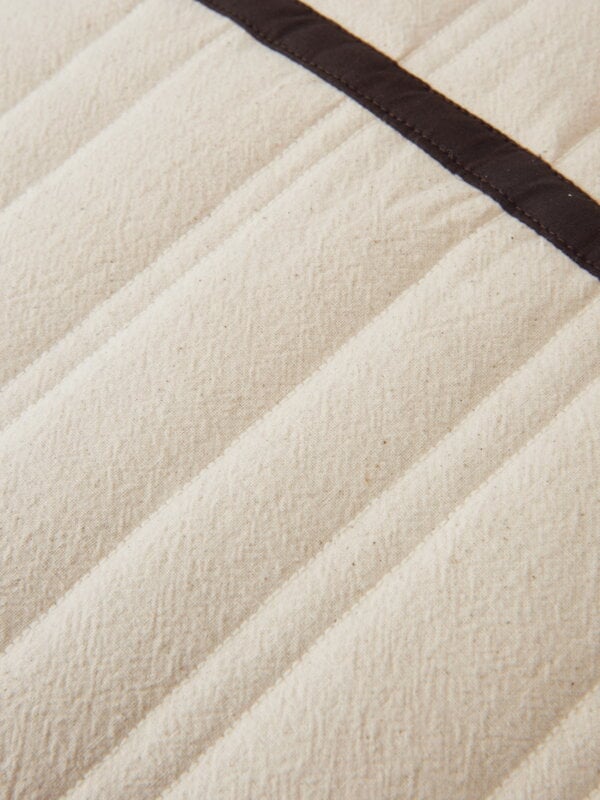 Ferm Living Vari quilted cushion, rectangular, 60 x 80 cm,  natural - dark chocolate, extra image