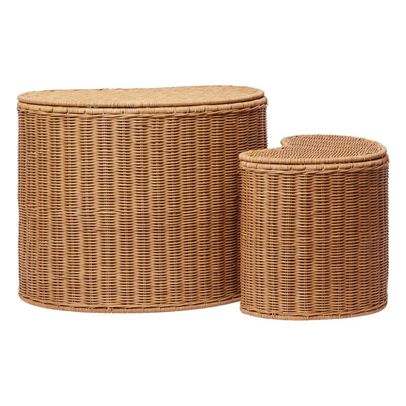 Ferm Living Willora braided storage, set of 2, natural rattan, extra image