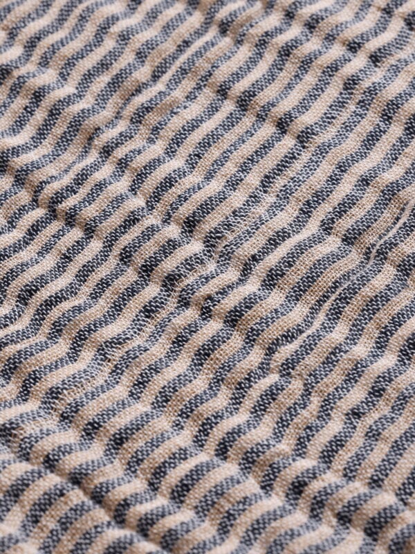 Ferm Living Fino bedspread, 250 x 240 cm, ink blue - sand, extra image