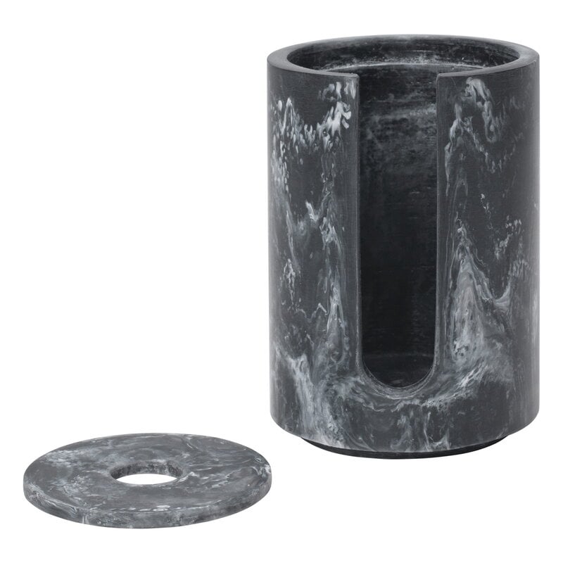 Ferm Living Boîte à coton Mist, anthracite, image extra
