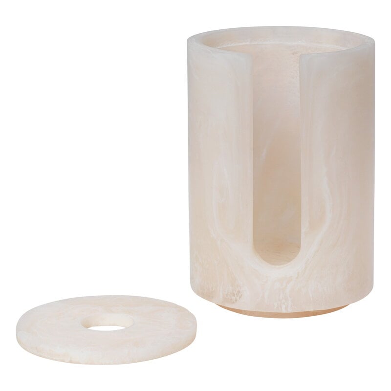 Ferm Living Mist portapads de algodón, perla, imagen extra