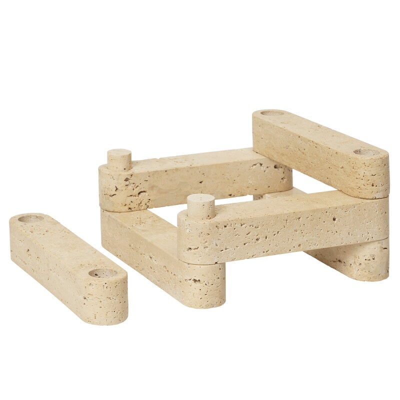 Ferm Living Newel modular candleholder set, travertine, extra image