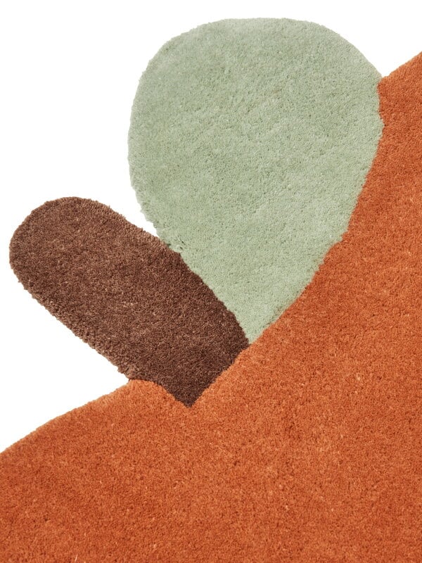 Ferm Living Apple tufted rug, 130 cm, brown clay, extra image
