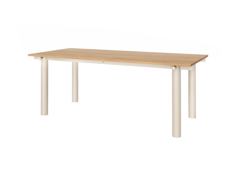 Ferm Living Atura dining table, 90 x 200 cm, light cashmere - natural oak veneer, extra image