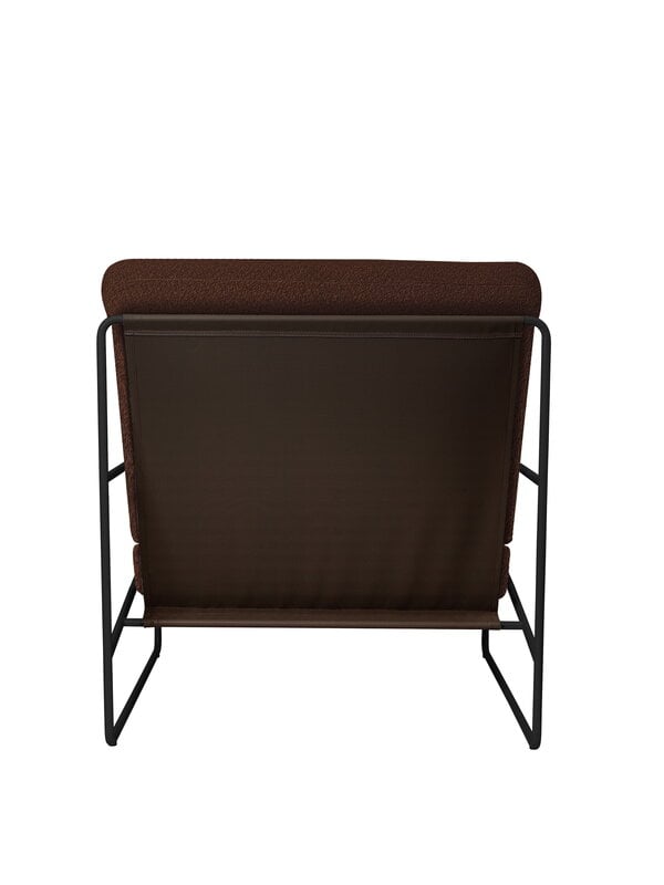 Ferm Living Desert fauteuil 1 place, noir - Pure Bouclé châtaigne, image extra