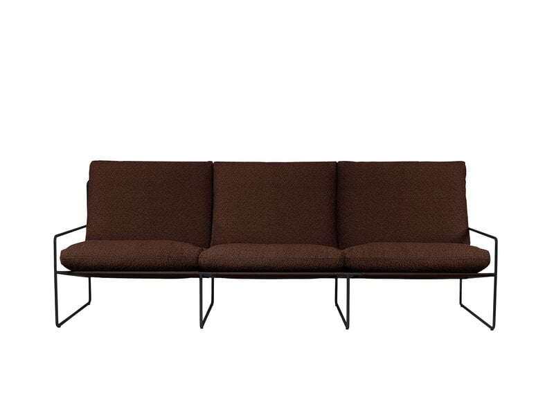Ferm Living Desert 3-seater sofa, black - Pure Bouclé chestnut, extra image