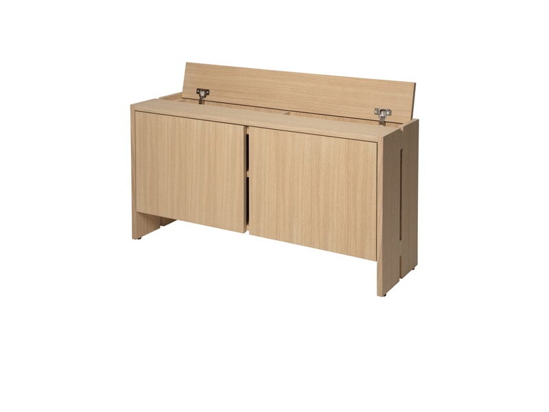 Ferm Living Parcel Meuble d’entrée, bas, h. 50 cm, chêne naturel, image extra