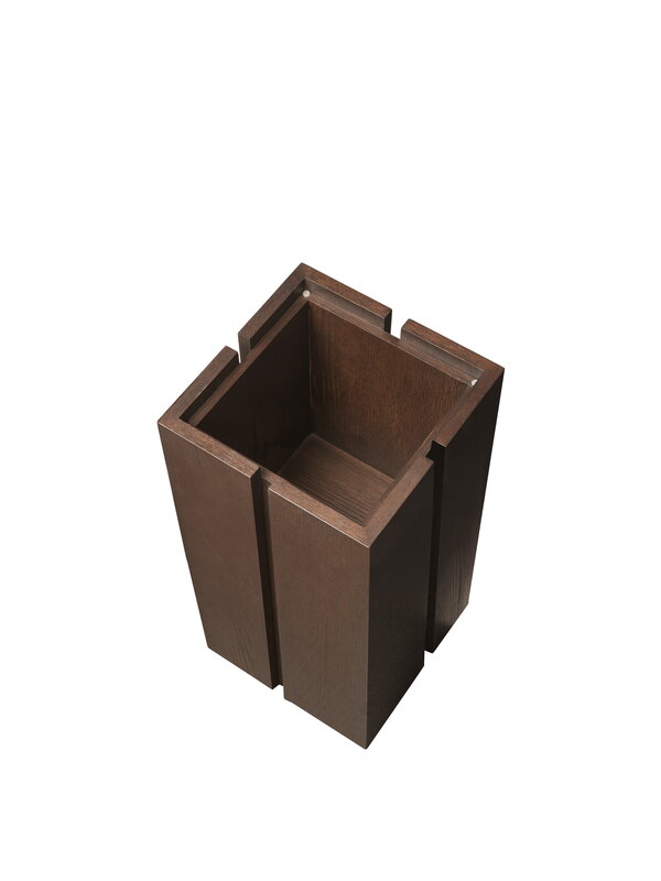 Ferm Living Parcel Pedestal side table, h. 60 cm, dark stained oak, extra image