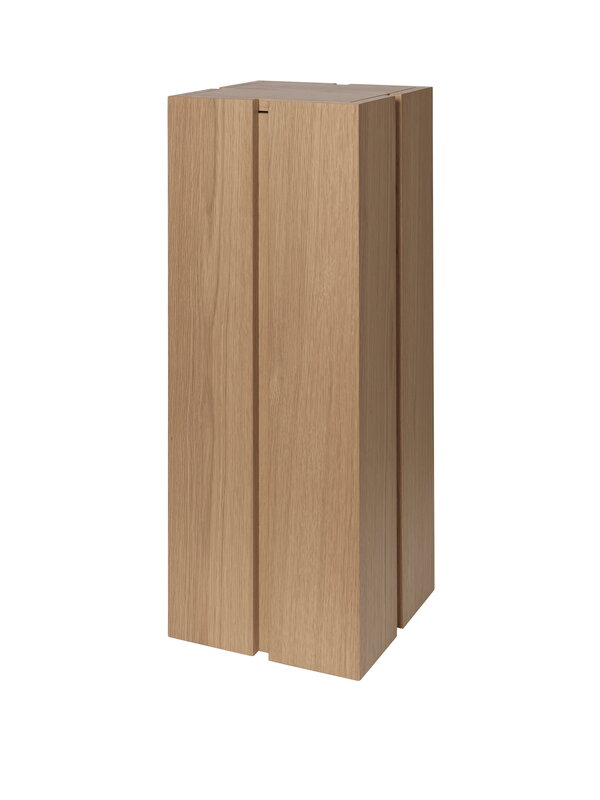 Ferm Living Parcel Pedestal side table, h. 90 cm, natural oak, extra image