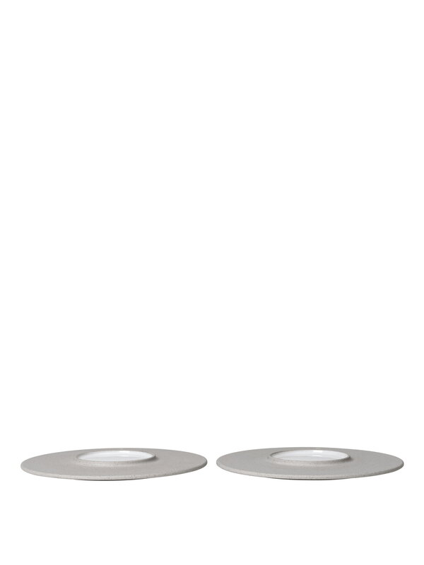 Ferm Living Sonae Dessertteller, 22 cm, Set aus 2, grau - weiß, extrabild