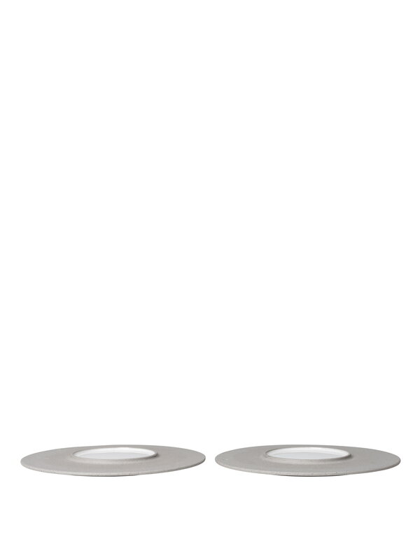 Ferm Living Sonae Teller, 25 cm, Set aus 2, grau - weiß, extrabild