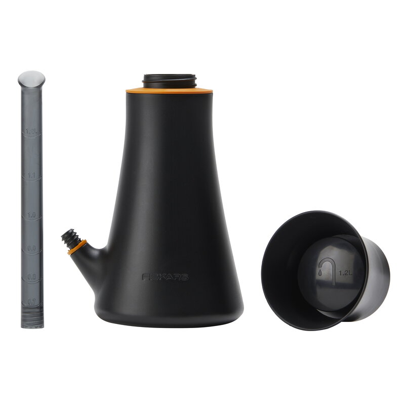 Fiskars Regadera para plantas de interior y exterior, 1,2 L, negro - naranja, imagen extra