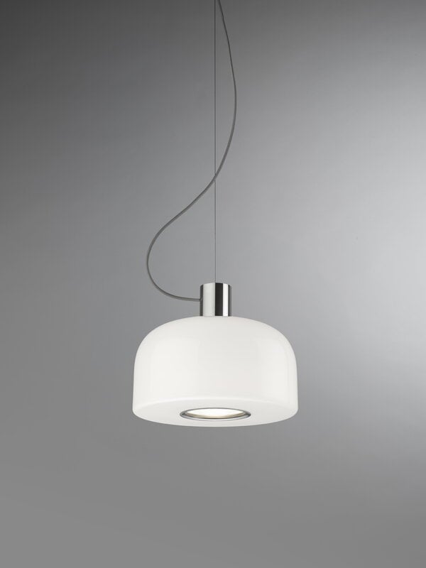 Flos Bellhop Glass S1 Pendelleuchte, helles Aluminium, extrabild