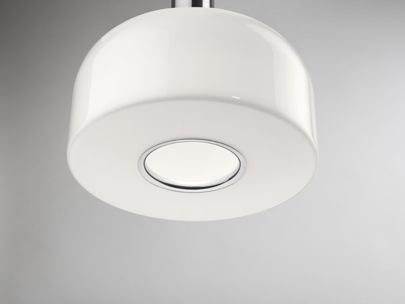 Flos Bellhop Glass S1 Pendelleuchte, helles Aluminium, extrabild