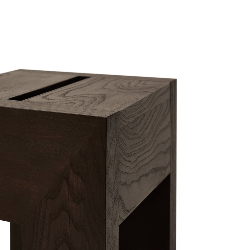 Form & Refine Monolith side table, dark brown ash, view 2
