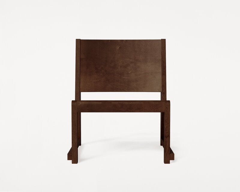 Frama Easy Chair 01 nojatuoli, tummanruskea koivu, näkymä 3