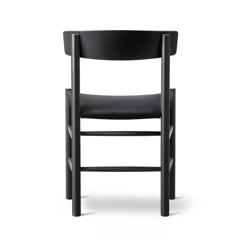 Fredericia J39 Mogensen chair, black lacquered beech - black canvas, extra image