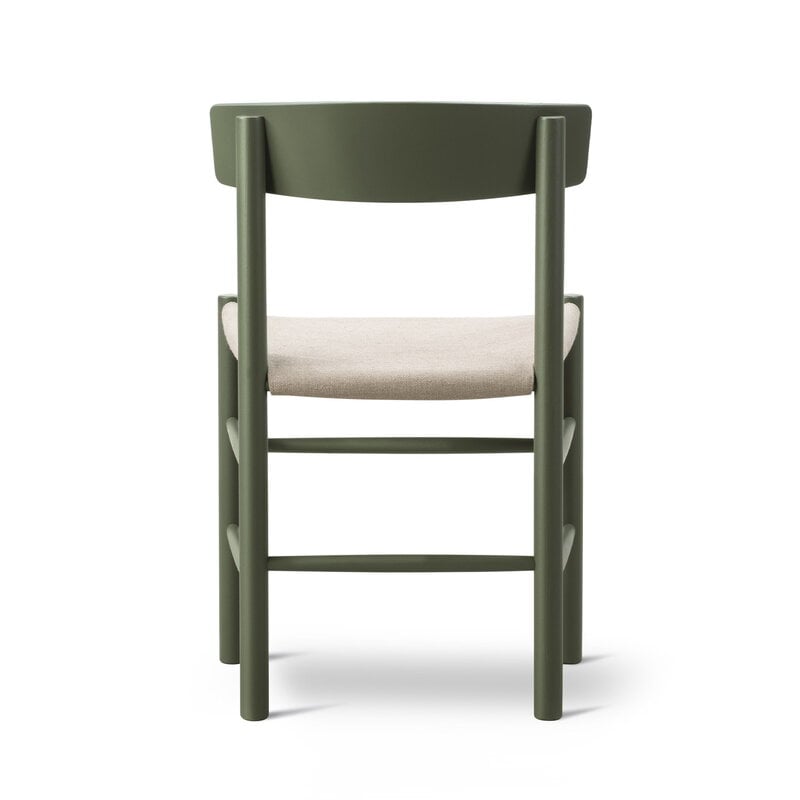 Fredericia J39 Mogensen chair, khaki green beech - natural canvas, extra image