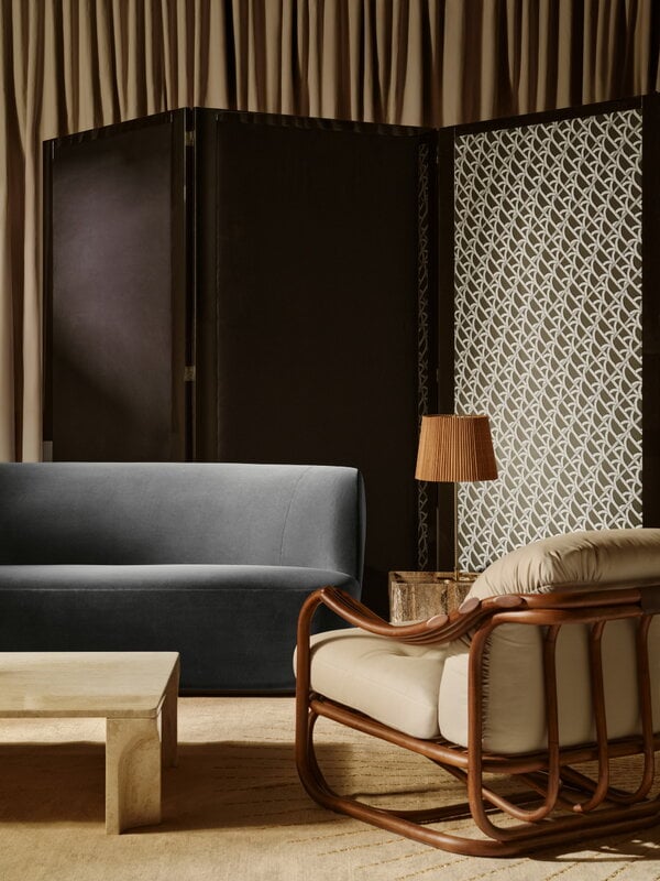 GUBI Fauteuil lounge Poltrona Tria, rotin foncé - Reales 001, image extra