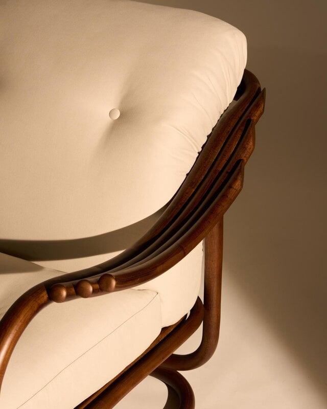 GUBI Fauteuil lounge Poltrona Tria, rotin foncé - Reales 001, image extra