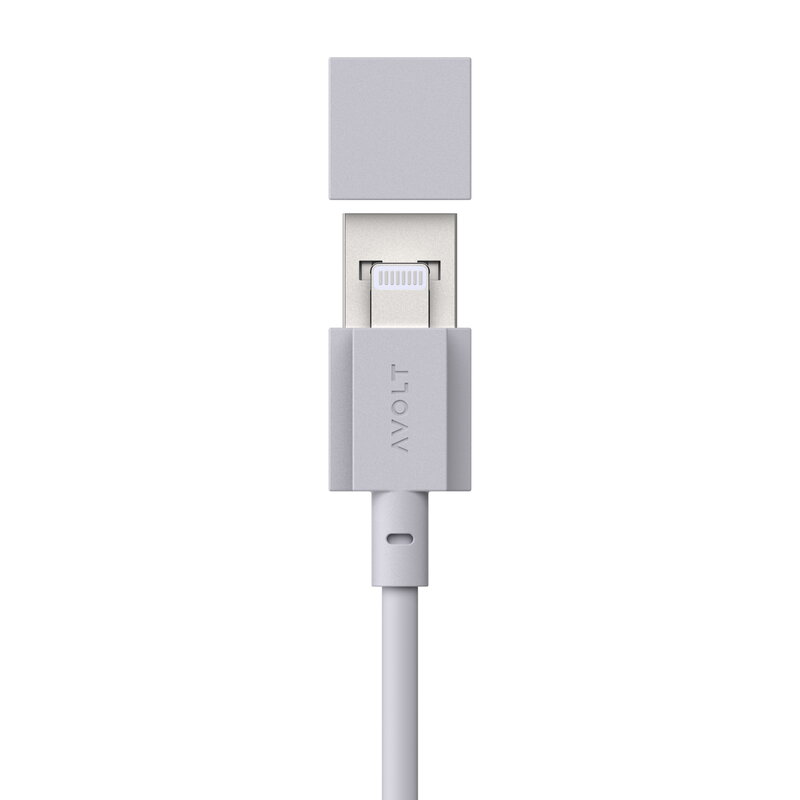 Avolt Square 1 USB extension cord, Gotland grey