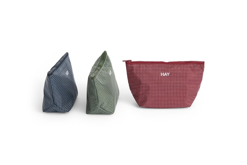 HAY Grid pouch, small, burgundy, extra image