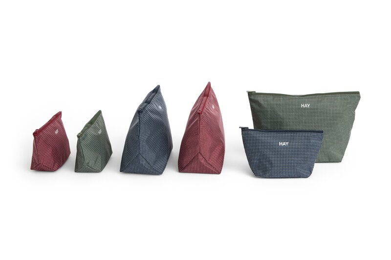 HAY Grid pouch, small, burgundy, extra image