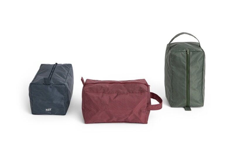HAY Grid wash bag, medium, dark blue, extra image