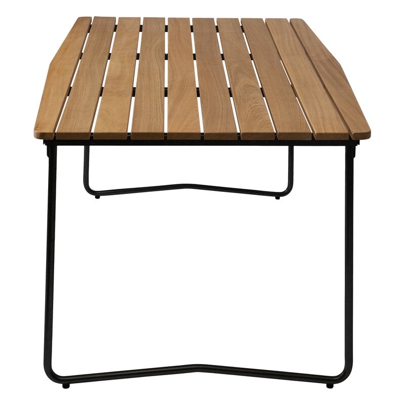 Grythyttan Stålmöbler Table B31, 170 x 92 cm, schwarz - geöltes Eichenholz, extrabild