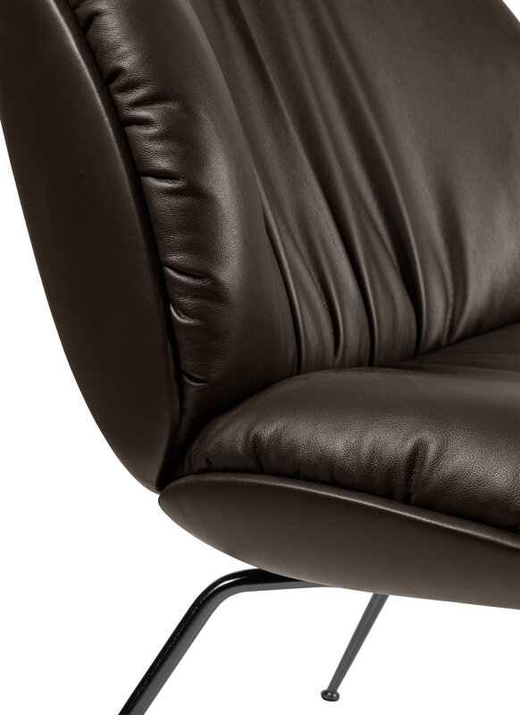 GUBI Fauteuil Beetle Soft, conique noir mat - Cuir Smooth Coffee, image extra