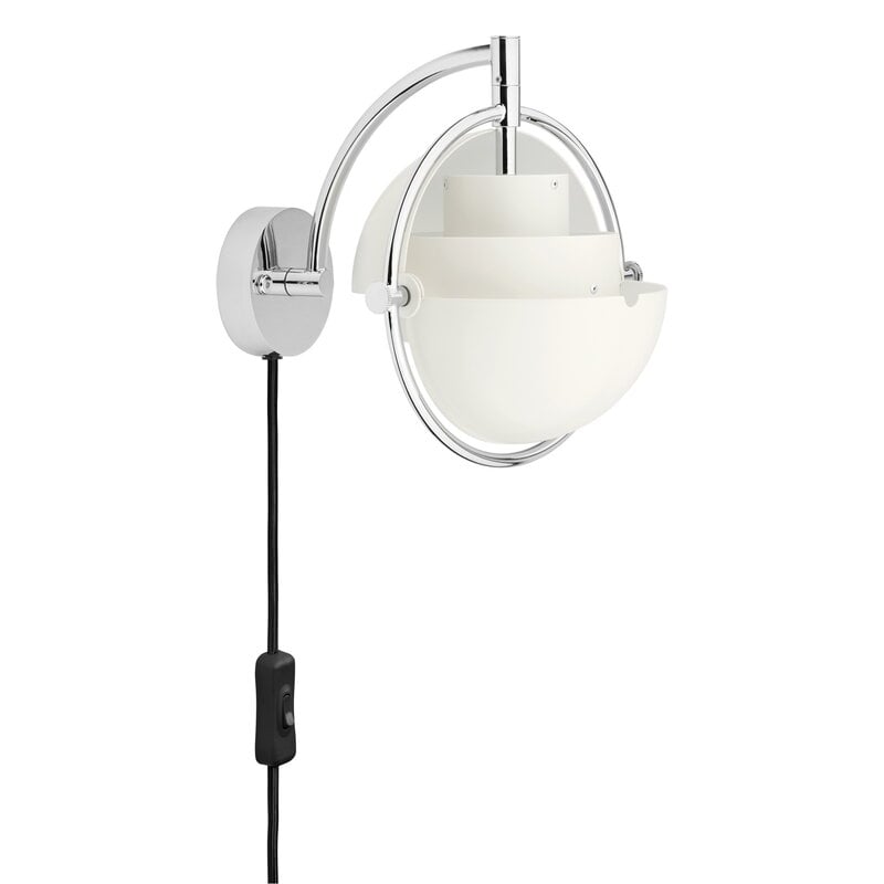 GUBI Multi-Lite wall lamp, chrome - white semi-matt, extra image