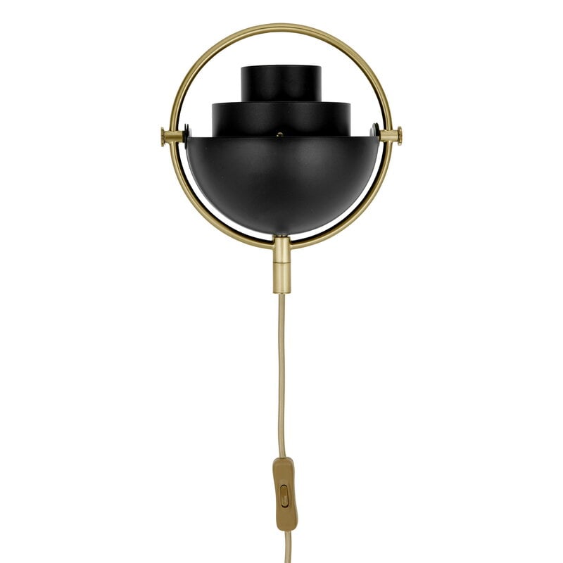 GUBI Multi-Lite wall lamp, brass - black semi-matt, extra image