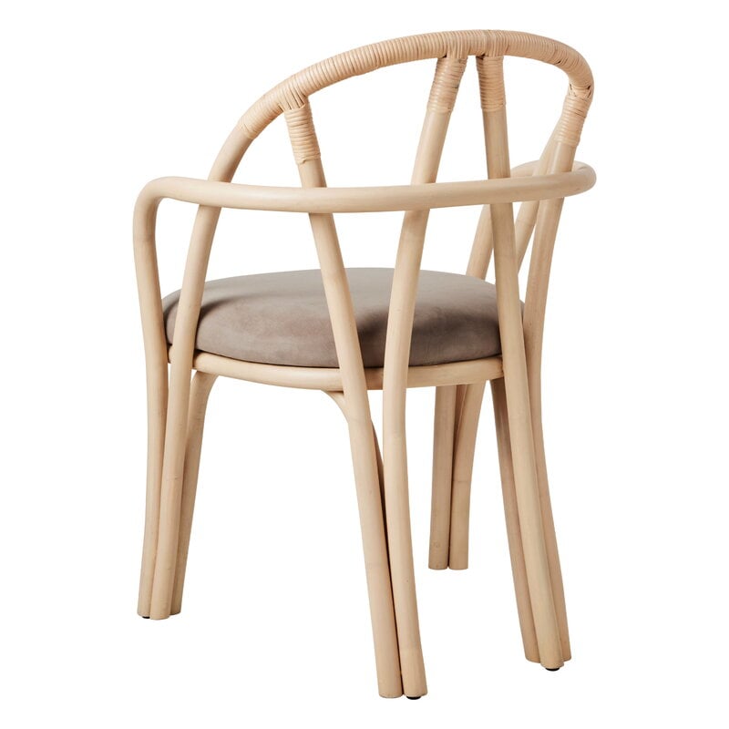 GUBI Bistra dining armchair,  natural lacquered rattan - Fustagno 002, extra image