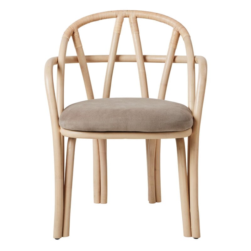 GUBI Bistra dining armchair,  natural lacquered rattan - Fustagno 002, extra image