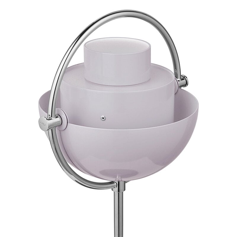 GUBI Multi-lite bärbar bordslampa, krom - bleklila, extrabild