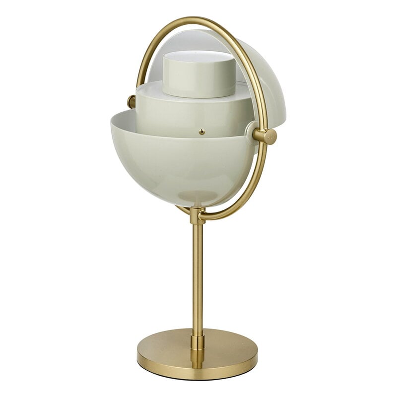 GUBI Lampe de table portable Multi-Lite, laiton - gris pastel, image extra