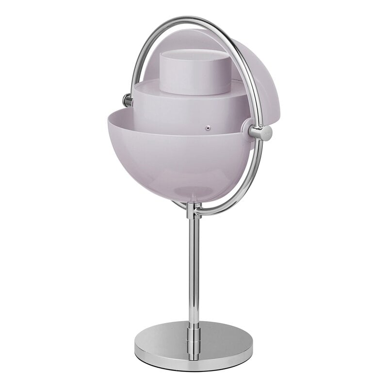 GUBI Multi-lite bärbar bordslampa, krom - bleklila, extrabild