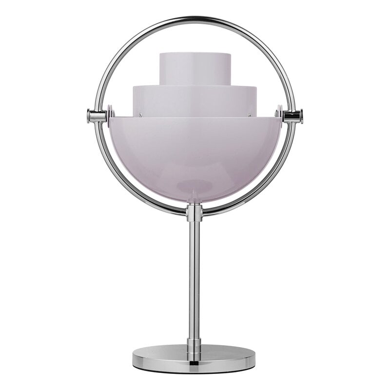 GUBI Multi-lite bärbar bordslampa, krom - bleklila, extrabild