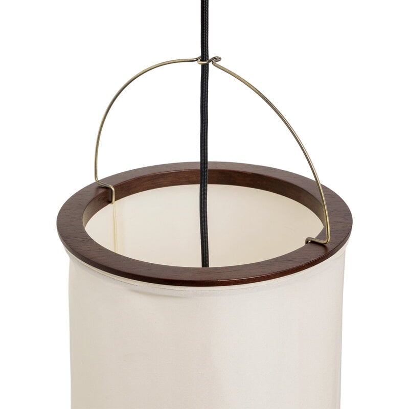 GUBI Silk Lantern lattiavalaisin, luonnonvalkoinen silkki - mattamusta, näkymä 3