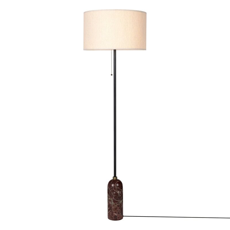 GUBI Gravity floor lamp, maroon marble - canvas, view 3