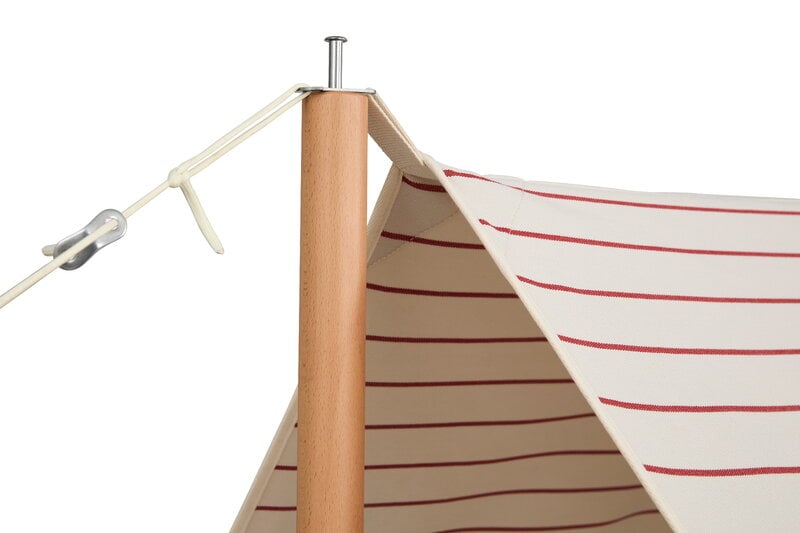 HAY Outdoor Market canopy, beige - red stripe, extra image