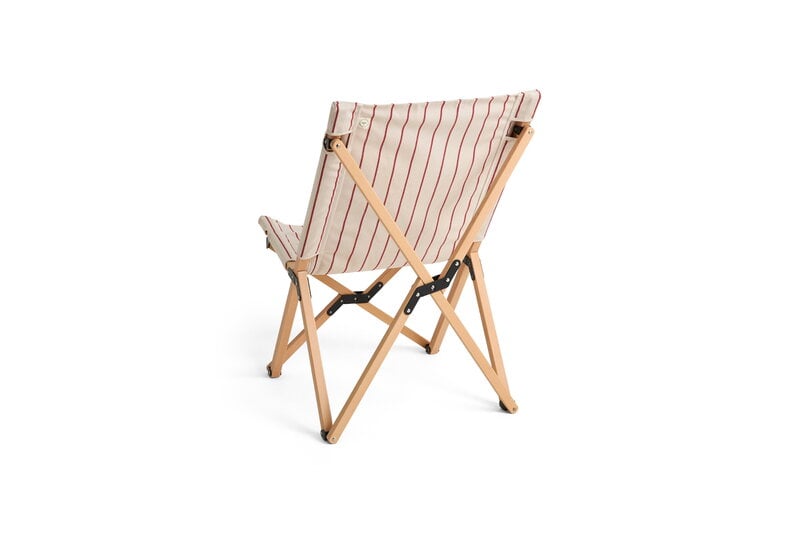 HAY Outdoor Market taittotuoli, beige - punainen raita, tuotteen lisäkuva