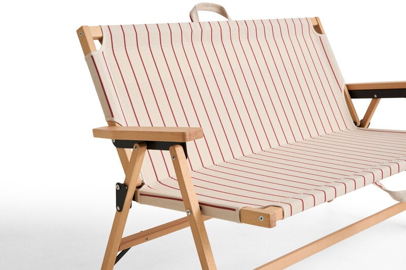 HAY Outdoor Market sofá plegable, beige - raya roja, imagen extra